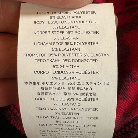 Michael Kors Women's Red And Black Floral Raspberry Tunic Top XL - Picture 9 of 11